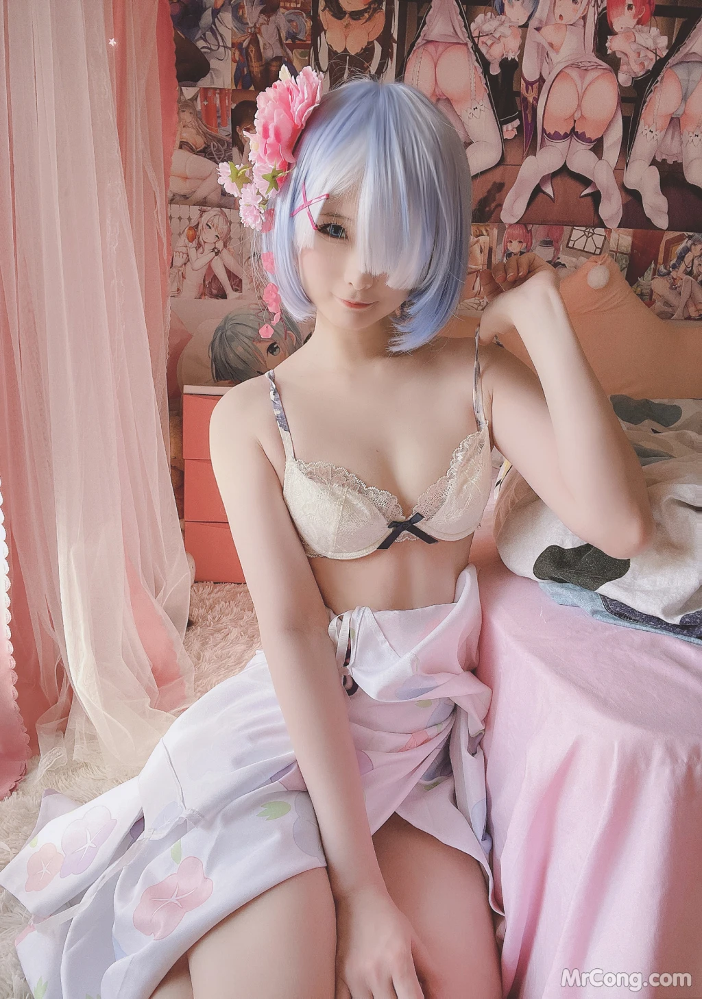 Coser@习呆呆: 雷姆和服1+2 (42 photos )