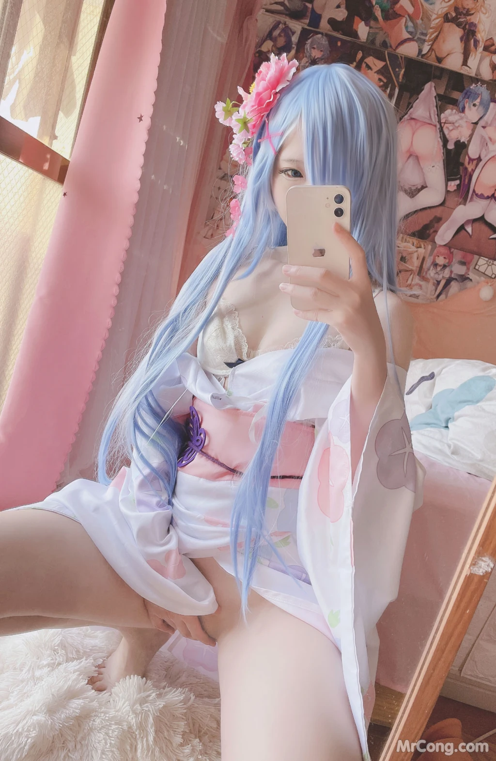 Coser@习呆呆: 雷姆和服1+2 (42 photos )