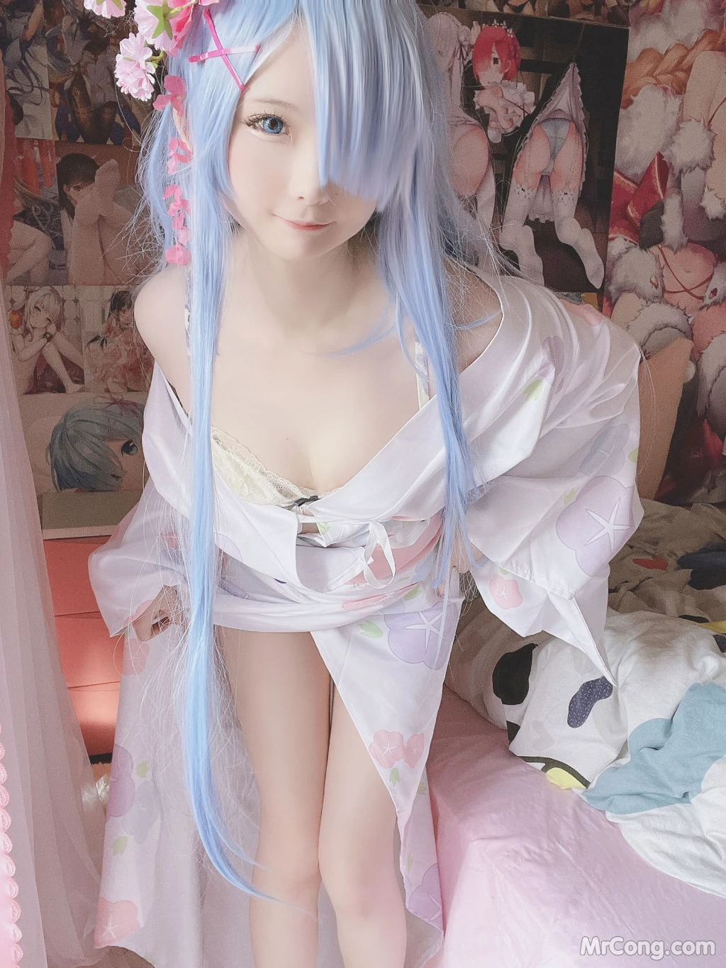 Coser@习呆呆: 雷姆和服1+2 (42 photos )