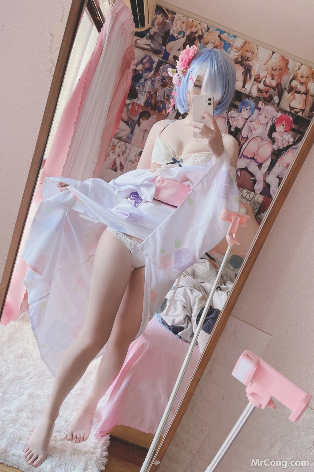 Coser@习呆呆: 雷姆和服1+2 (42 photos )