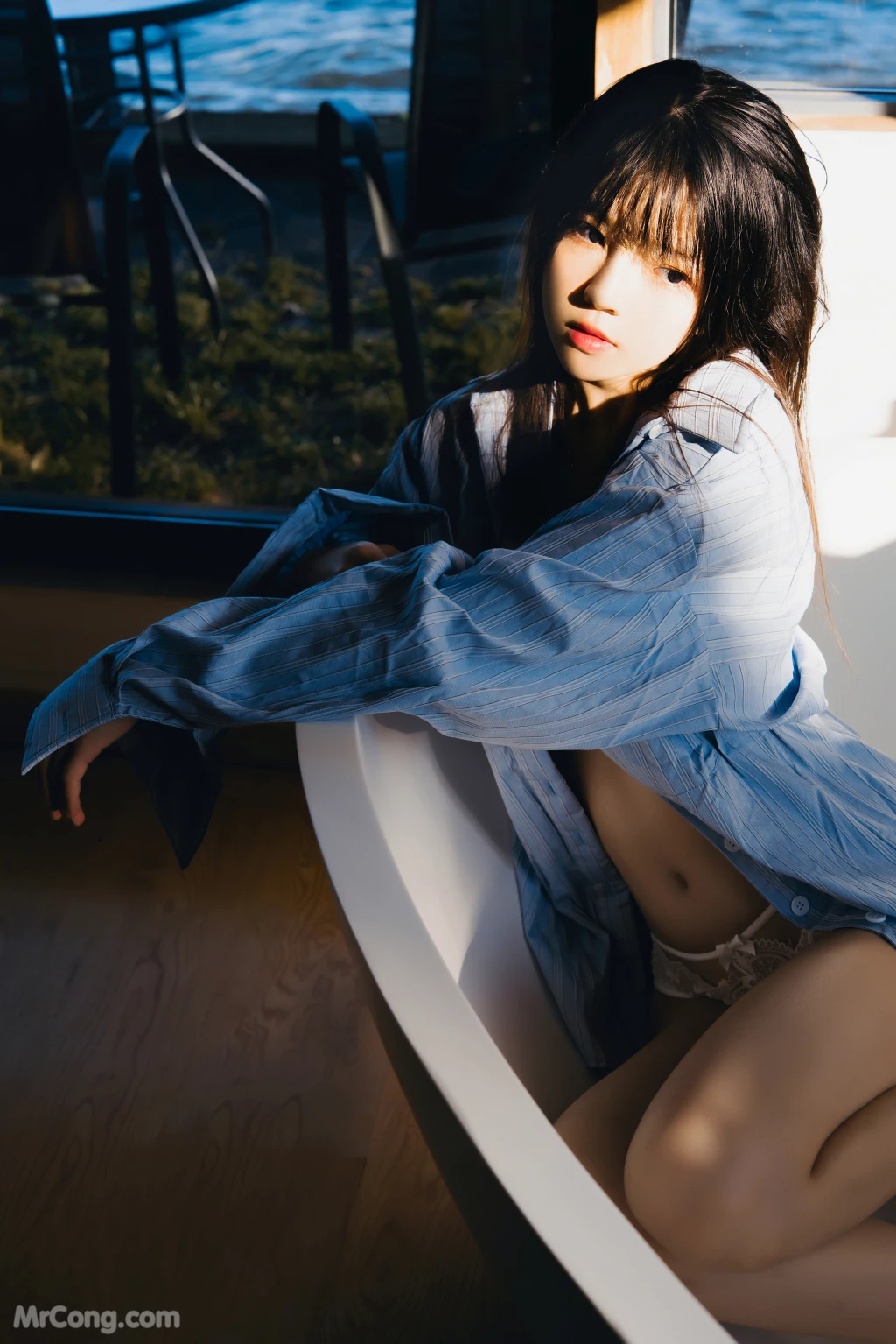 Coser@桜桃喵 Vol.162: 蓝衬衫 (44 photos) – Page 4