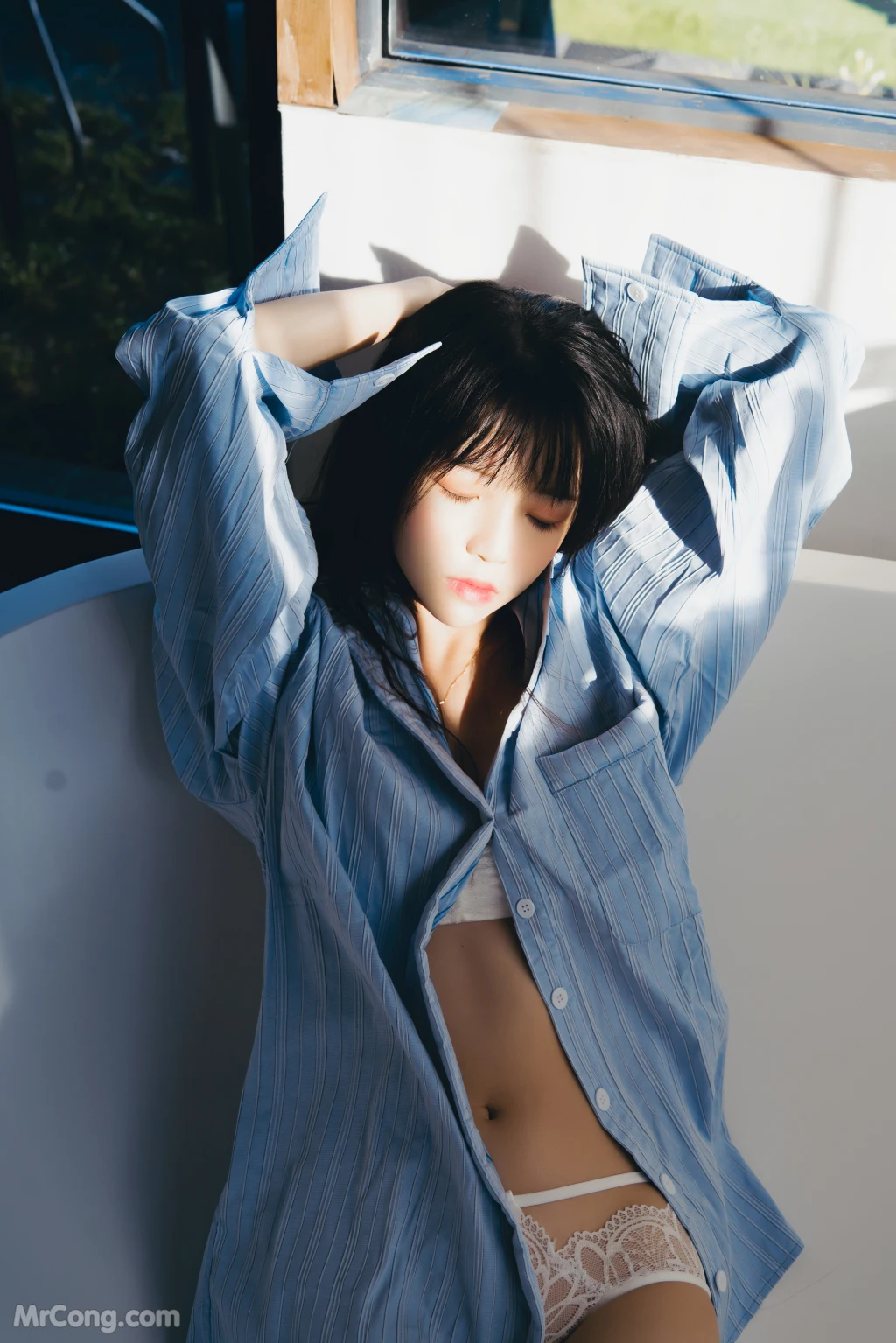 Coser@桜桃喵 Vol.162: 蓝衬衫 (44 photos) – Page 4