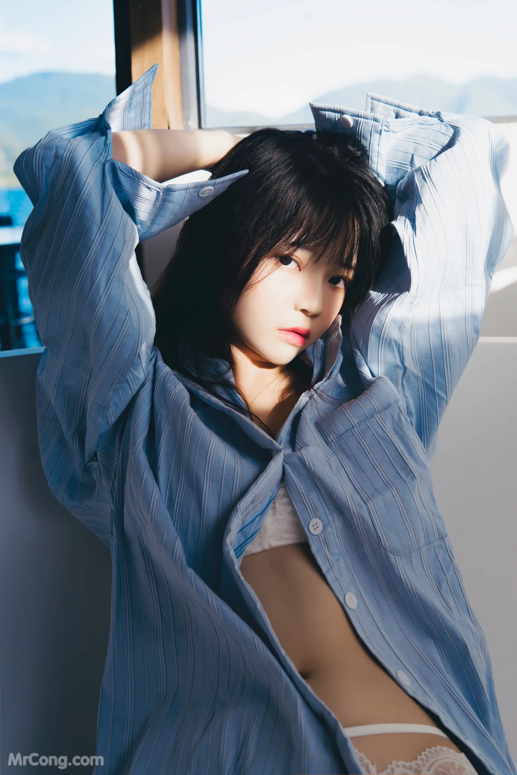 Coser@桜桃喵 Vol.162: 蓝衬衫 (44 photos) – Page 4