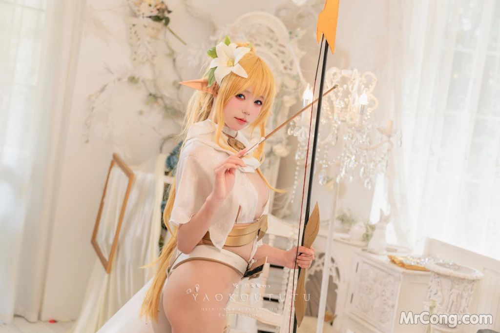 Coser@黏黏团子兔: 精灵 弓箭手广寒宫 (50 photos + 1 video)插图4