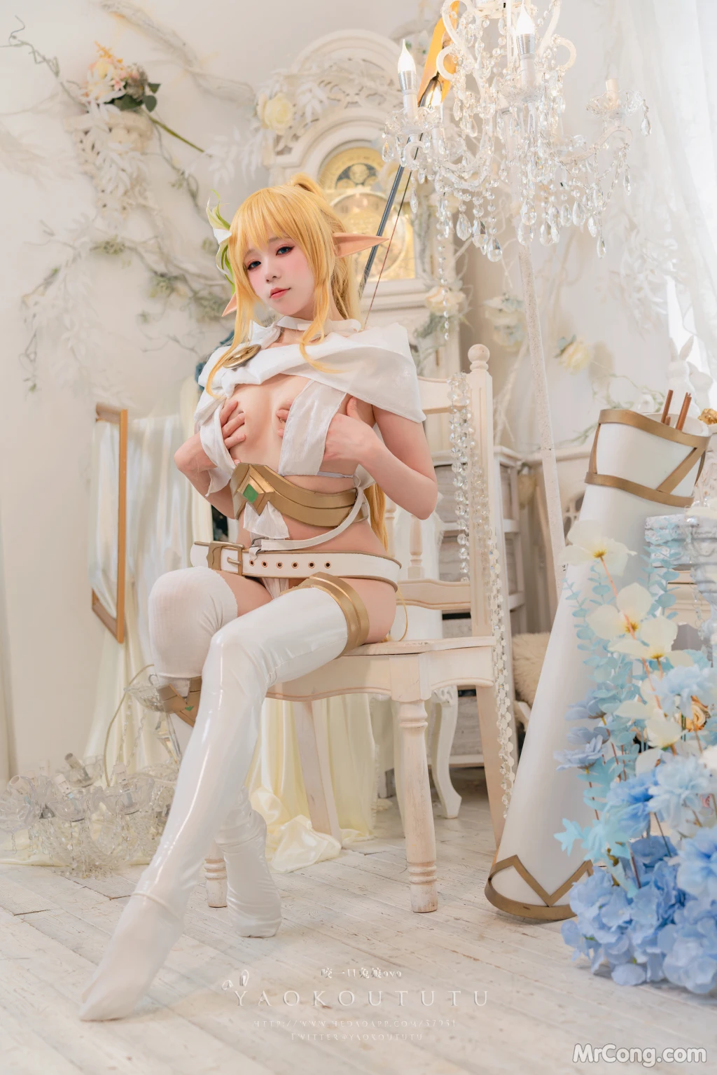 Coser@黏黏团子兔: 精灵 弓箭手广寒宫 (50 photos + 1 video)插图8