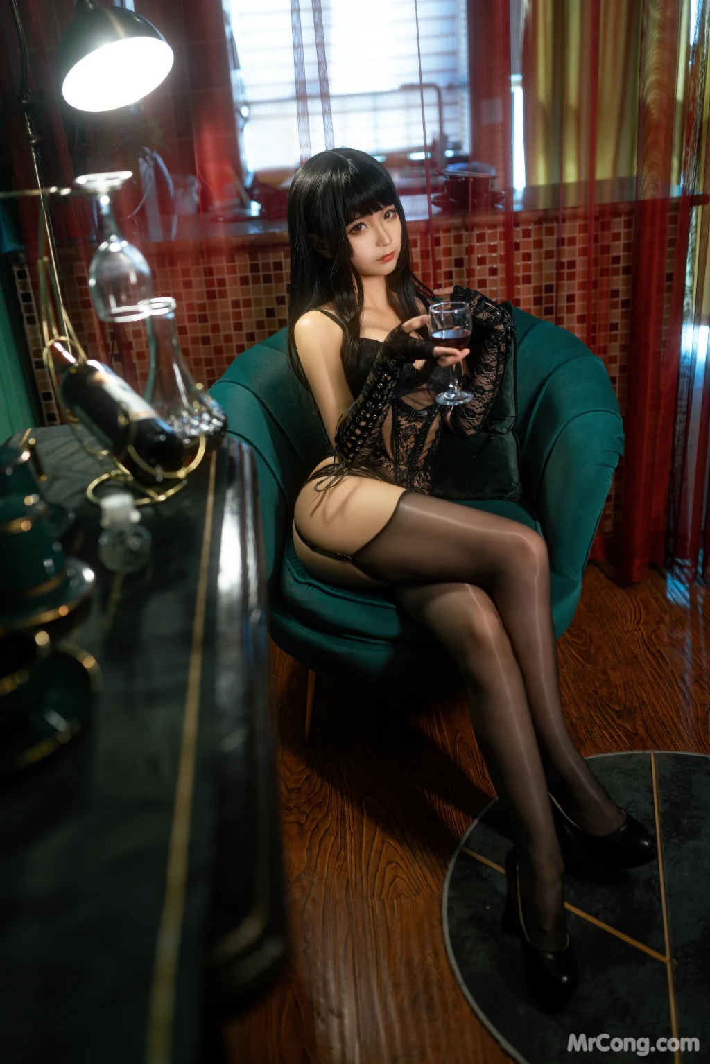 Coser@蠢沫沫 (chunmomo) Vol.161: 沫沫真爱版 黑内衣 (40 photos)插图6