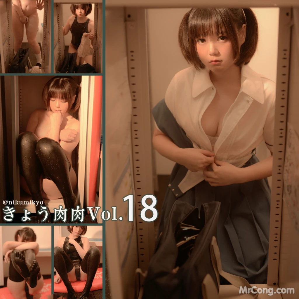 Coser@Nikumikyo (きょう肉肉): Latex Catsuit Girl ラテックス 動画入り (61 photos )