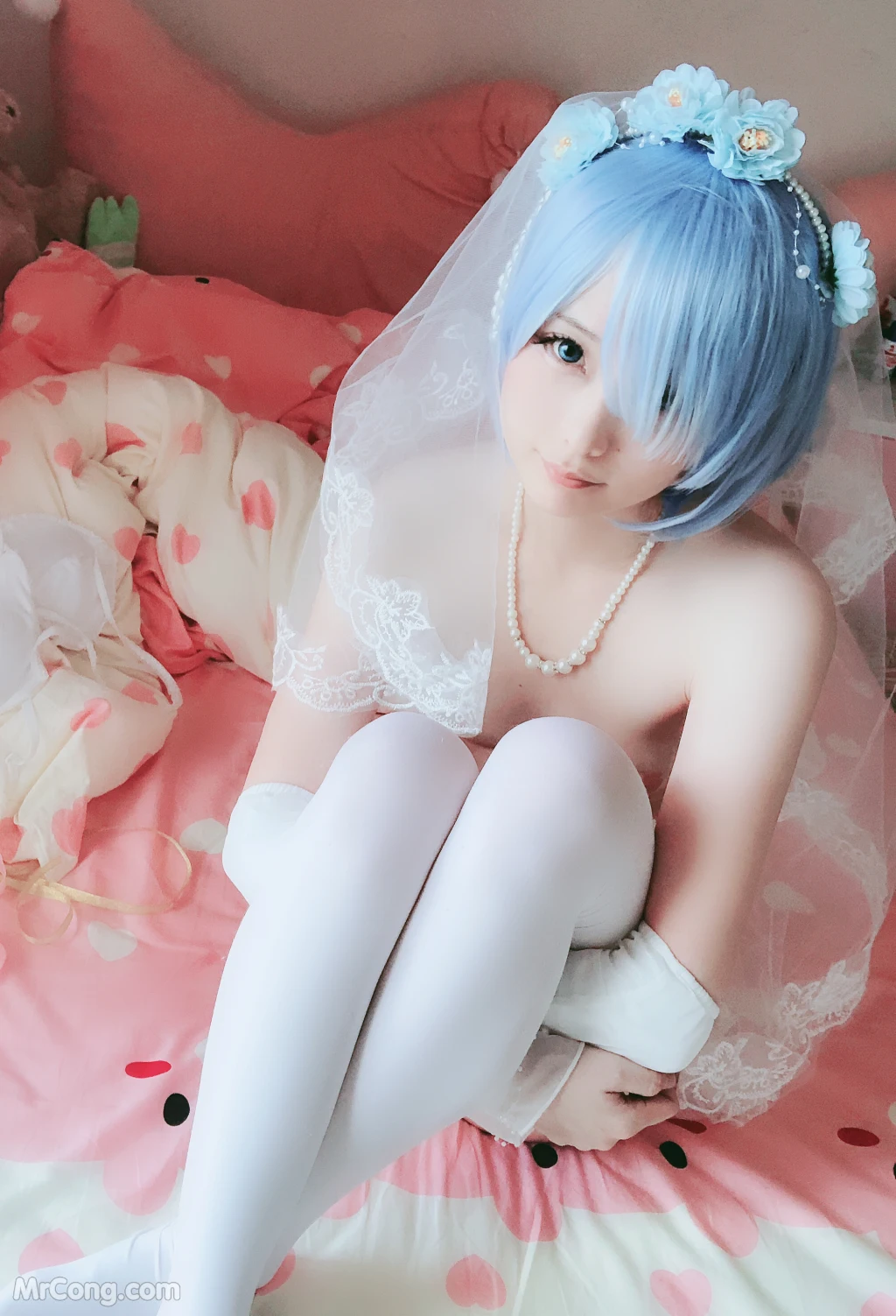 Coser@习呆呆: 蕾姆婚纱 (50 photos )