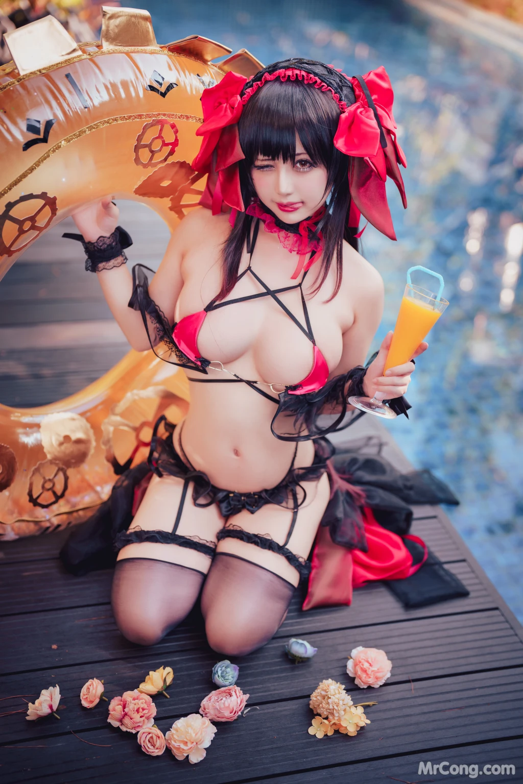 Coser@沖田凜花Rinka: 时崎狂三 Kurumi Tokisaki (29 photos)