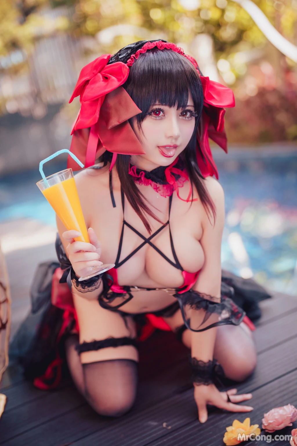 Coser@沖田凜花Rinka: 时崎狂三 Kurumi Tokisaki (29 photos)