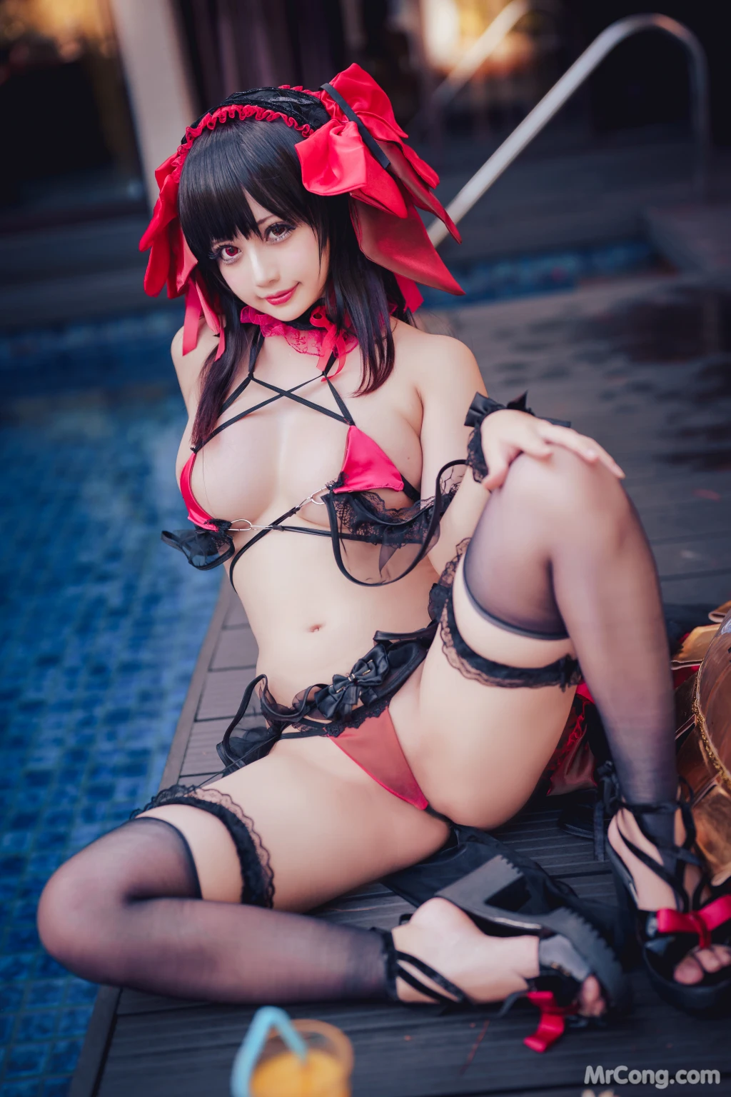 Coser@沖田凜花Rinka: 时崎狂三 Kurumi Tokisaki (29 photos)