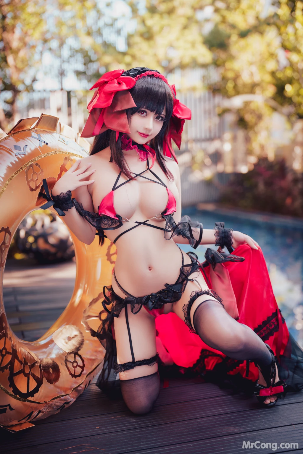 Coser@沖田凜花Rinka: 时崎狂三 Kurumi Tokisaki (29 photos)