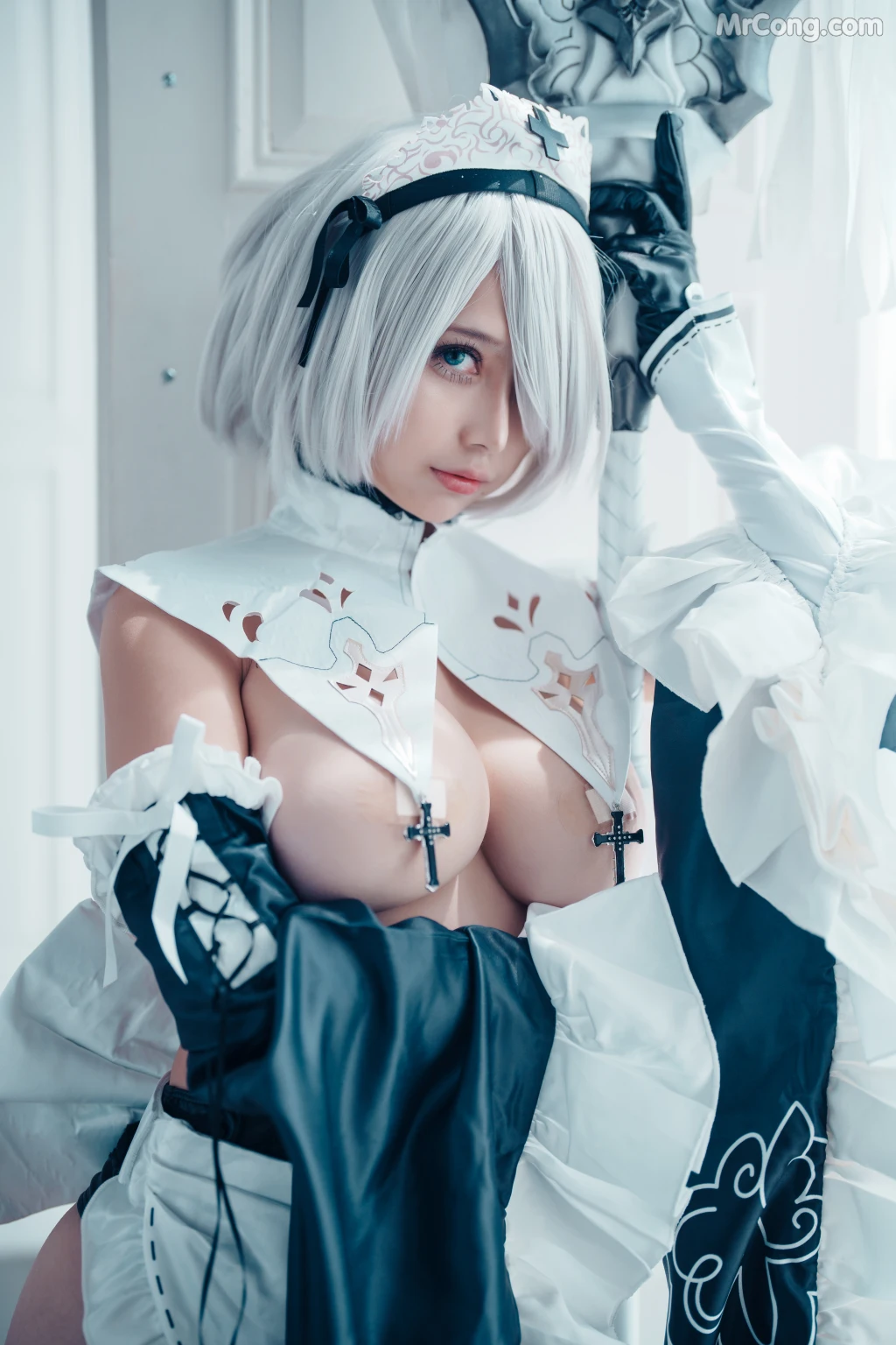 Coser@沖田凜花Rinka: 2B Maid (30 photos)