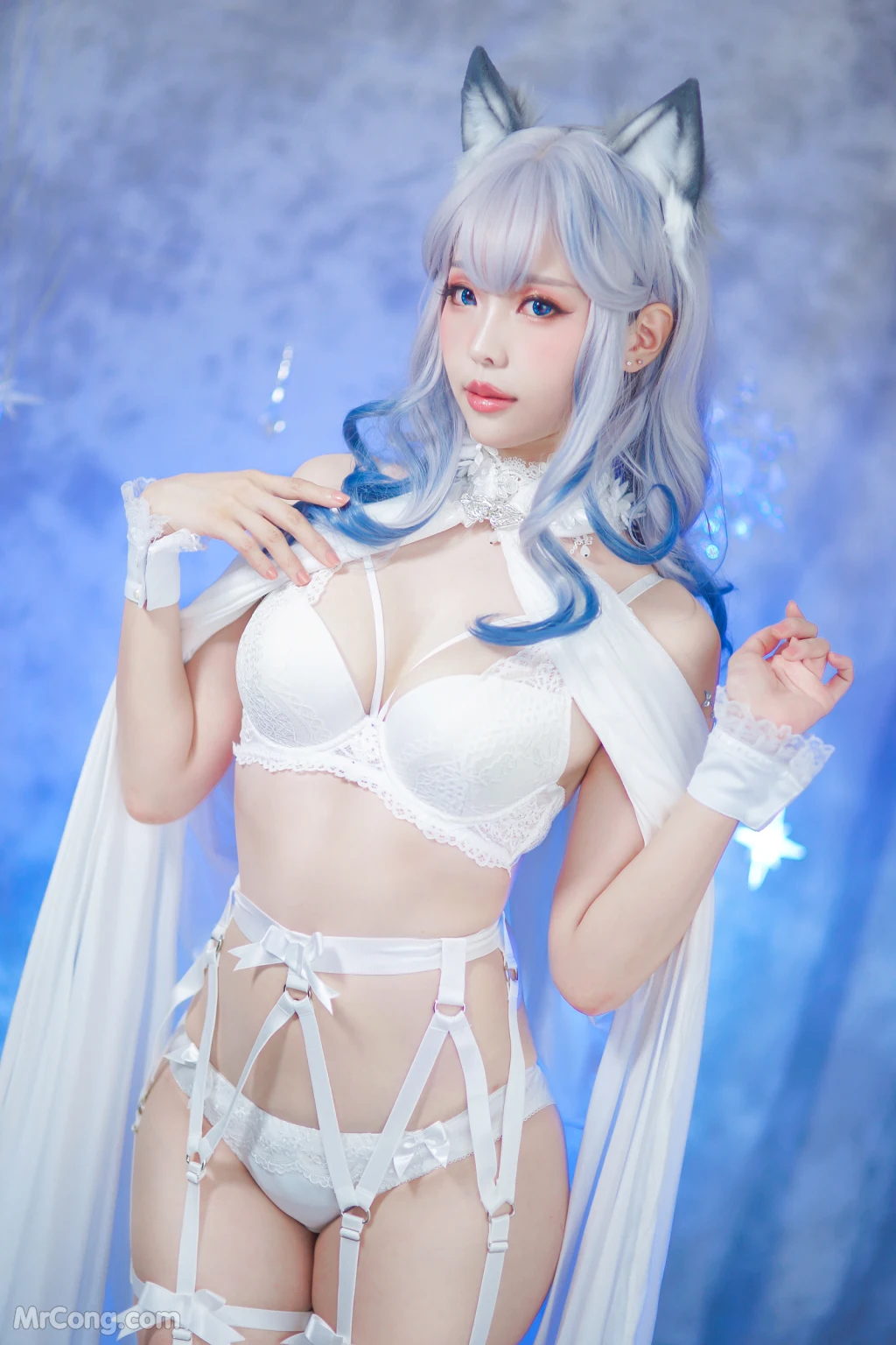 Coser@Ely_eee (ElyEE子): 猫耳白丝带 (48 photos + 6 videos) – Page 3