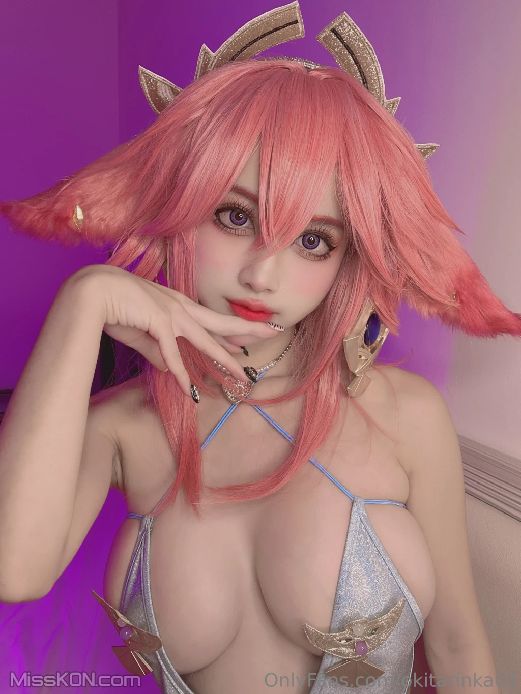 Coser@沖田凜花Rinka: 八重神子 (75 photos + 1 video)
