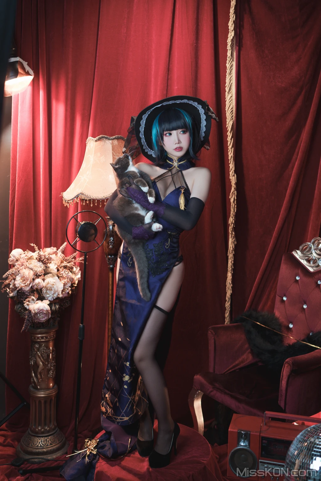 Coser@面饼仙儿 No.108: 柴郡旗袍 (21 photos + 1 video) – Page 2