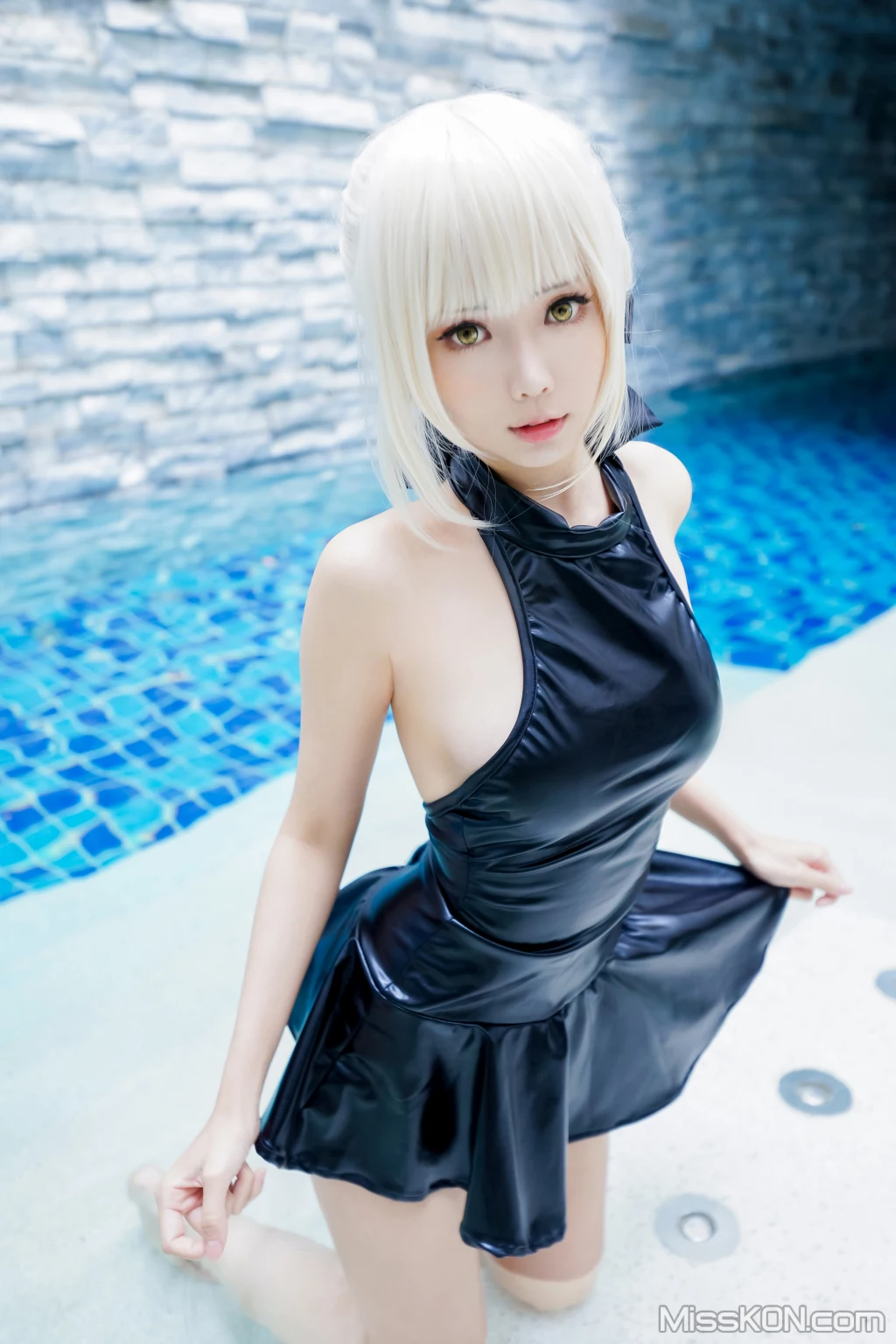 Coser@Ely_eee (ElyEE子): 黑皮泳裙 (15 photos) – Page 2