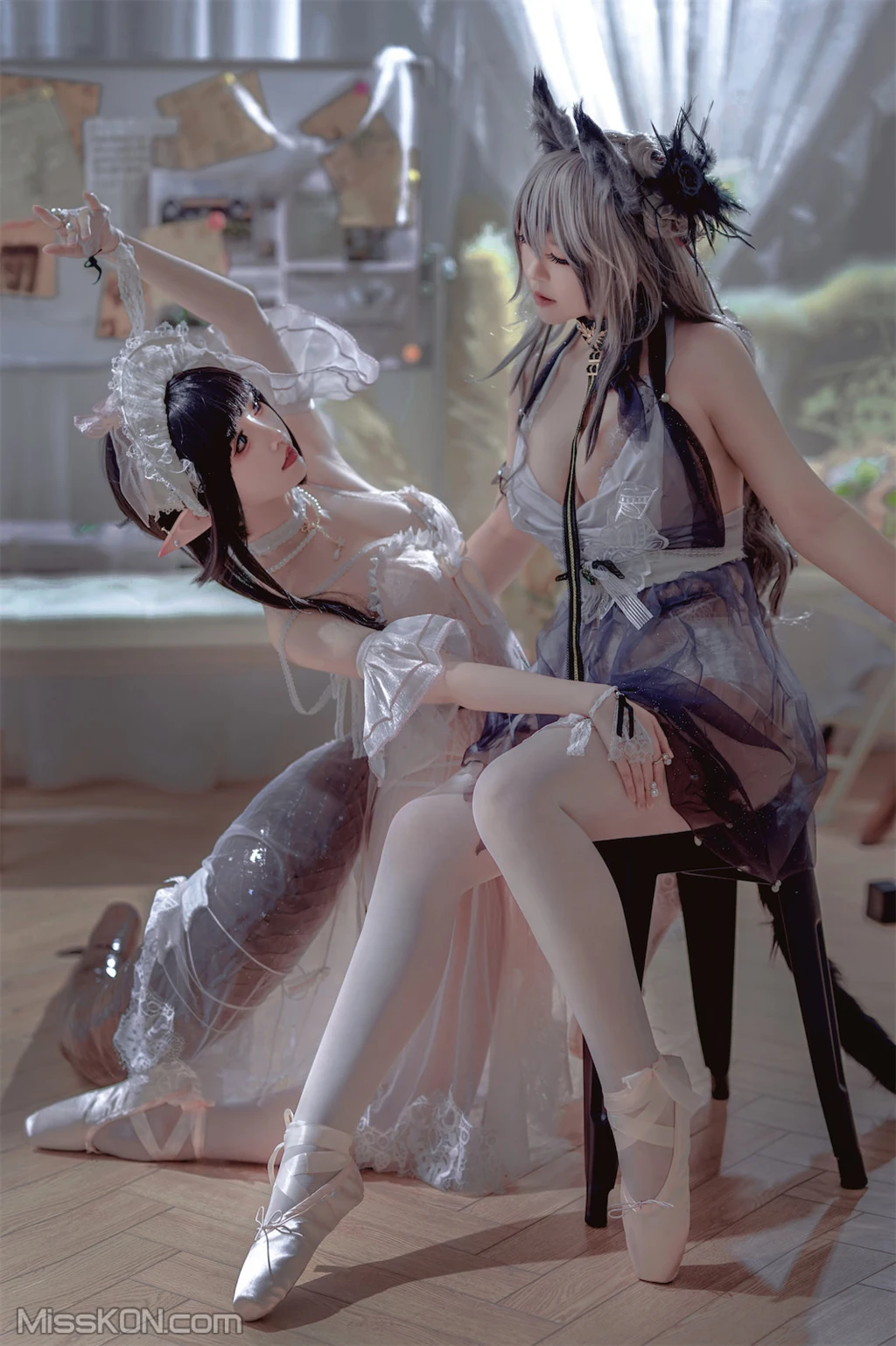 Coser@面饼仙儿 No.120: &半半子-明日方舟-黑 x 森蚺 (56 photos) – Page 2
