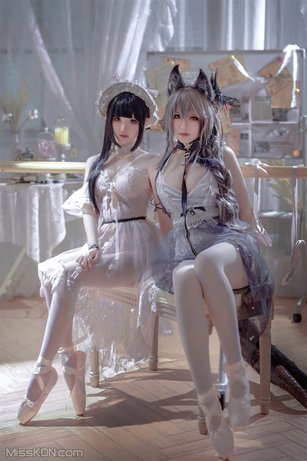 Coser@面饼仙儿 No.120: &半半子-明日方舟-黑 x 森蚺 (56 photos) – Page 2