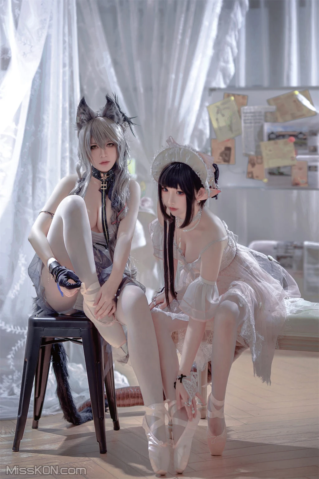 Coser@面饼仙儿 No.120: &半半子-明日方舟-黑 x 森蚺 (56 photos) – Page 2