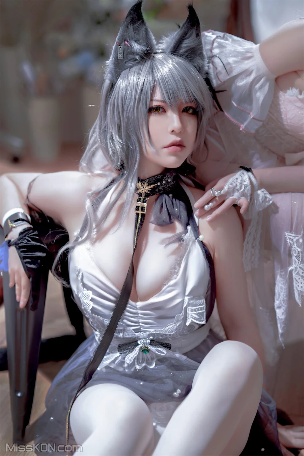 Coser@面饼仙儿 No.120: &半半子-明日方舟-黑 x 森蚺 (56 photos) – Page 2