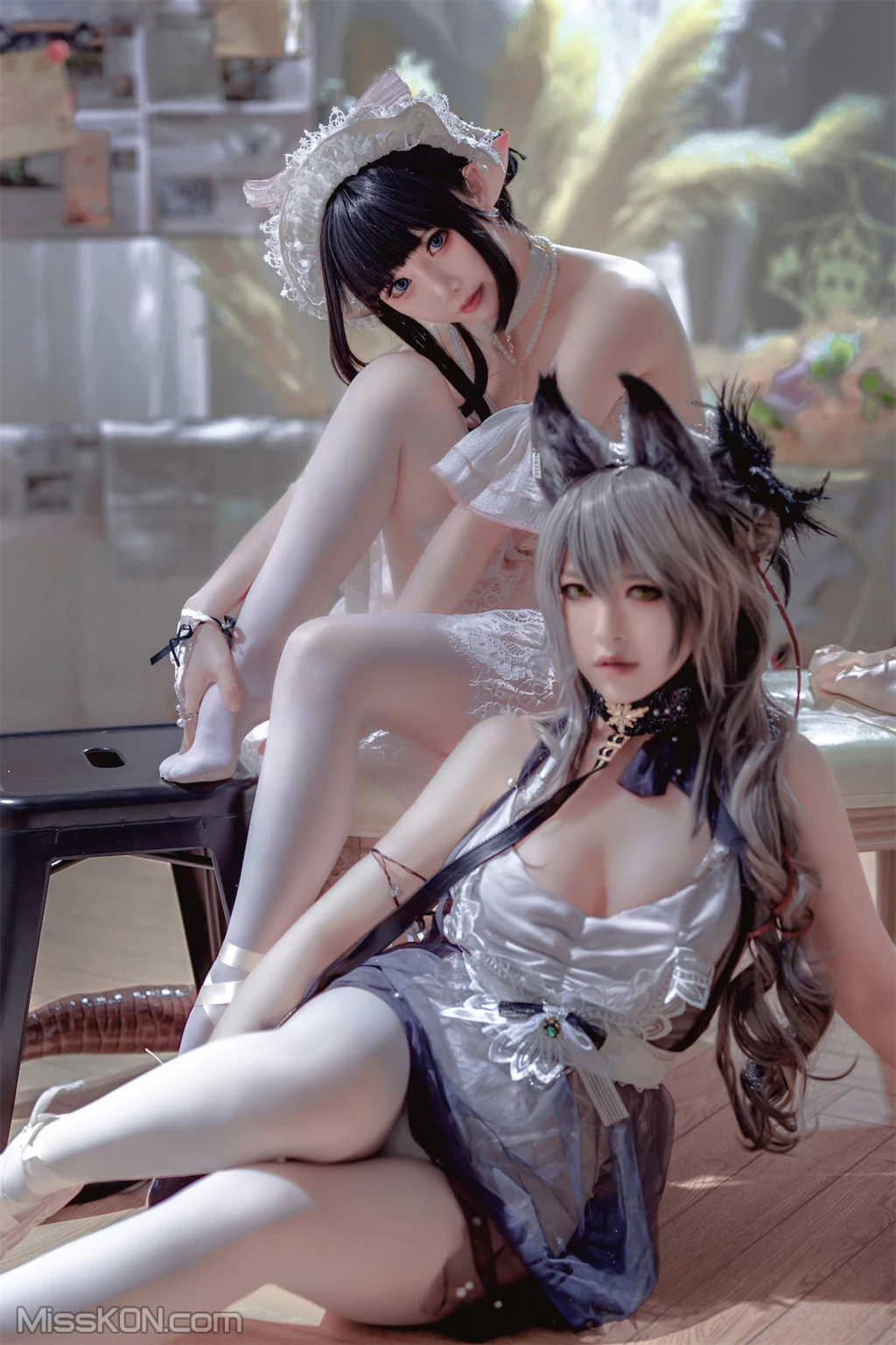 Coser@面饼仙儿 No.120: &半半子-明日方舟-黑 x 森蚺 (56 photos) – Page 2