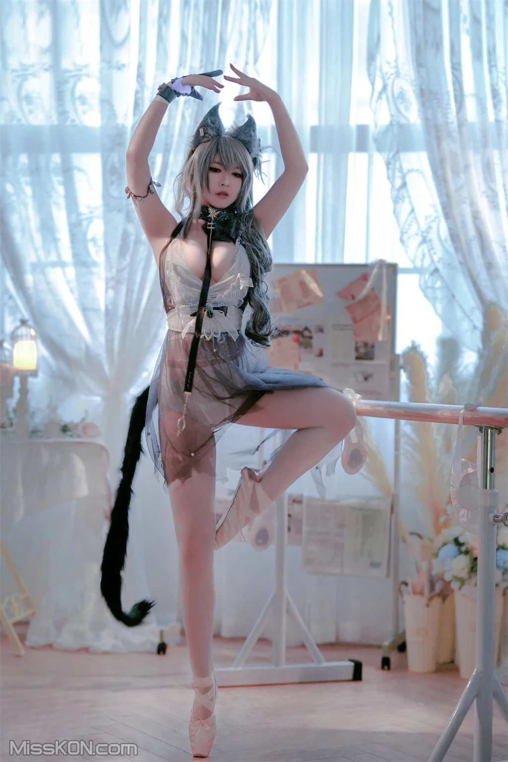 Coser@面饼仙儿 No.120: &半半子-明日方舟-黑 x 森蚺 (56 photos) – Page 3