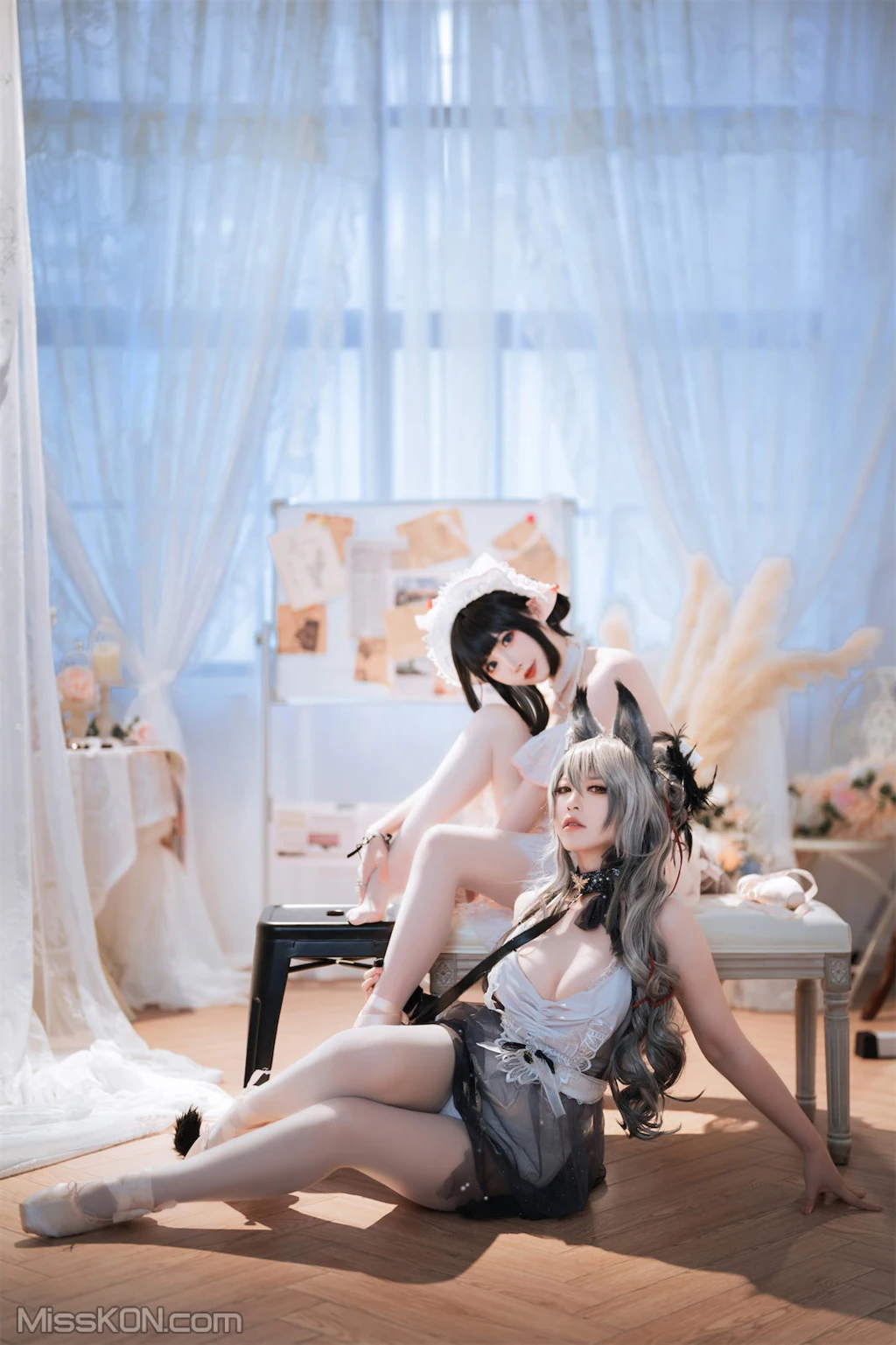 Coser@面饼仙儿 No.120: &半半子-明日方舟-黑 x 森蚺 (56 photos) – Page 4