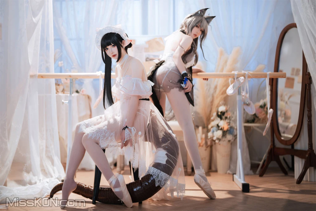 Coser@面饼仙儿 No.120: &半半子-明日方舟-黑 x 森蚺 (56 photos) – Page 4