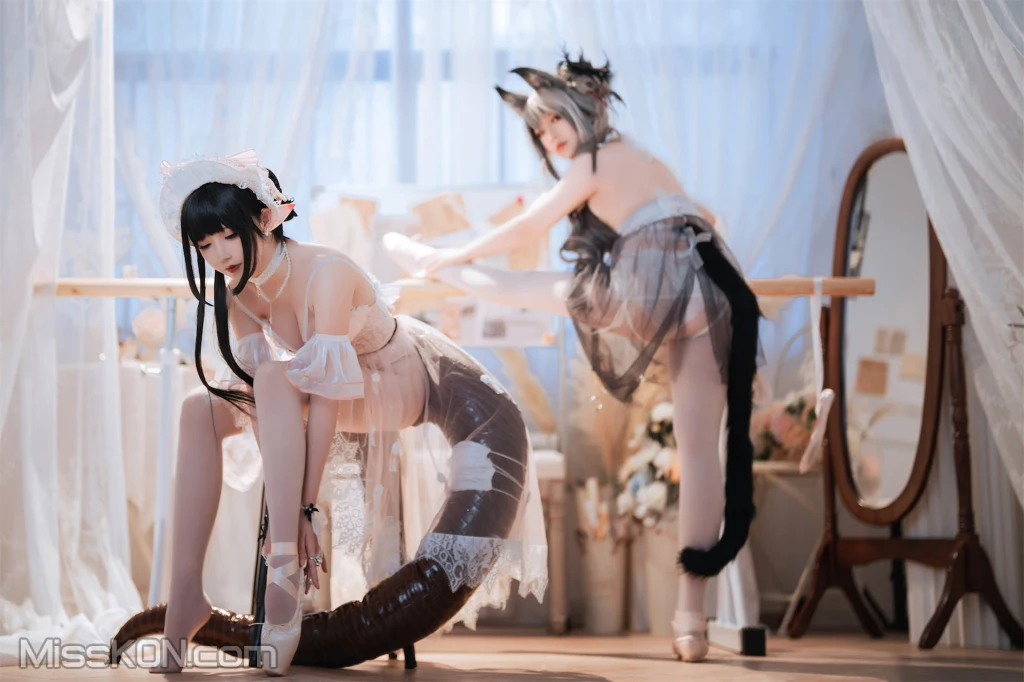 Coser@面饼仙儿 No.120: &半半子-明日方舟-黑 x 森蚺 (56 photos) – Page 4