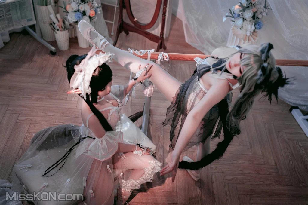 Coser@面饼仙儿 No.120: &半半子-明日方舟-黑 x 森蚺 (56 photos) – Page 5